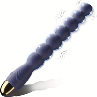 Bouchon anal pour débutants, perles à 7 billes, bâton vibrant en silicone + ABS, étanche, jouet sexuel pour adultes, 10 fréquences pour l'entraînement à l'expansion anale