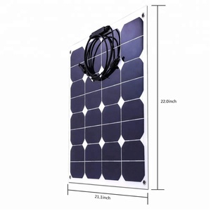 ระบบพลังงานแสงอาทิตย์แบบกันน้ำชนิดโมโนแบบพกพา ยืดหยุ่นได้ 12V 50W - Product Image 3