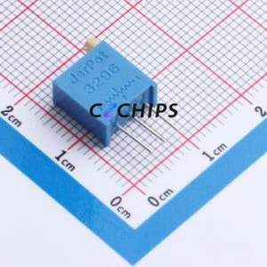 Resistencia Ajustable/Potenciómetro 3296W-1-501, Componente de Orificio Pasante (THT)-3P, 9.5x4.9mm, Resistencia de 500 Ohm, 10%, 500mW, 250ppm ℃ - Product Image 1