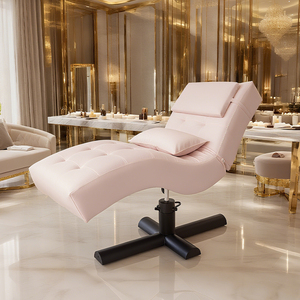 Pinky Leem fourniture d'usine coiffure personnalisée ajuster deux sections lits de massage inclinables spa lit de beauté rose - Product Image 1