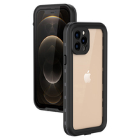 Coque rigide transparente et étanche IP68 pour IPhone 12 Pro, couverture complète, série de points noirs, pour détail, nouvel arrivage 2020