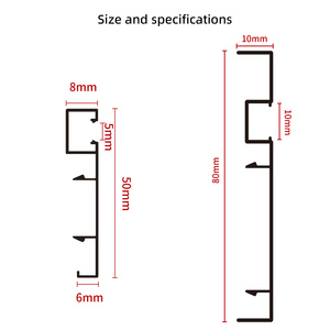 Plinthe en métal pour hôtel Plinthe à LED en alliage d'aluminium Ligne d'angle montée en surface pour salon appartement chambre à coucher salle de bain - Product Image 2