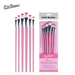 Xin Bowen 6 pièces pinceau pour peinture d'art ensemble haute qualité artiste pinceaux acrylique <span class=keywords><strong>Gouache</strong></span> <span class=keywords><strong>aquarelle</strong></span> <span class=keywords><strong>et</strong></span> dessin à l'huile - Product Image 2