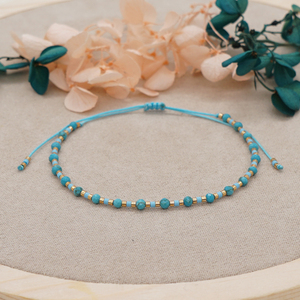 Bracelet Bohème <span class=keywords><strong>Femme</strong></span> 2026, Bracelet Perles Multicolores en Pierres Semi-Précieuses, Bijou Perlé Fait Main Réglable, Anniversaire - Product Image 3