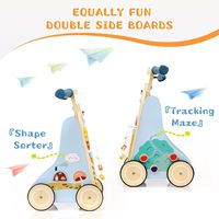 Bébé en bois multifonctionnel avec puzzle Groupe d'âge pour les tout-petits Comprend un volant en forme