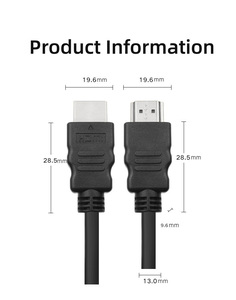 0.5m 1m 1.5m 1.8m 3m 5m câble HD câble Hdmi 1.4V <span class=keywords><strong>TV</strong></span> câble de connexion HD Hdmi prend en charge 1080P 3D noir PVC feuille d'aluminium argent - Product Image 6