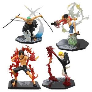 Venta caliente One Pieces Fire Fist Luffy Ace Demon <span class=keywords><strong>Slash</strong></span> Zoro Demon Wind Leg Sanji One Pieces Anime Figuras de acción - Product Image 1