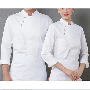 Chaqueta de Chef de <span class=keywords><strong>Manga</strong></span> Larga/Corta para Hombre, Uniforme para <span class=keywords><strong>Restaurante</strong></span>, Cocina, Comida Rápida, Poliéster Popelina, <span class=keywords><strong>Restaurante</strong></span> y Bar - Product Image 3
