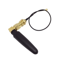 ZYSY )2.4G Antena 5cm Kecil GSM/GPRS Sudut Kanan Model Chili Pepper Dengan Pin Internal 15CM Kabel IPX Ke SMA Female Untuk Komunikasi