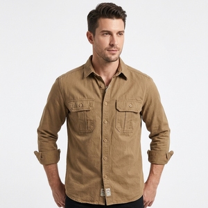 Camicia Autunnale da Uomo a Maniche Lunghe 100% Cotone Stile Jeans - Product Image 5
