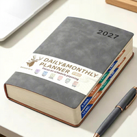 Agenda Diaria OUHONG 2027, Cuaderno de Piel Sintética A5, Calendario de Una Página por Día, Diario, Logotipo Personalizado, Regalo Empresarial