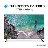 Téléviseur UHD 4K de 50 pouces avec commande vocale, écran sans bordure, cadre presque invisible, supports de table, téléviseurs intelligents LED LCD Android de 50 pouces