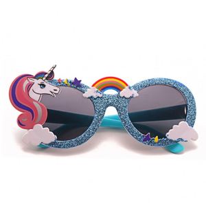 Decoration Funny Shiny Glasses Birthday Wedding Fancy Dress Costume Party <b>Rainbow</b> Unicorn Glitter <b>Sunglasses</b> - Product Image 3