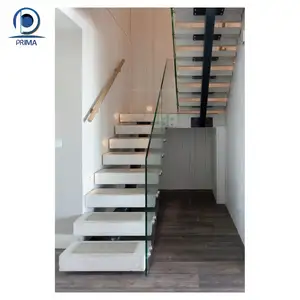 Prima Modern Style Hot Sale Interior Staircase Good Quality Steel Staircase Wooden Staircase