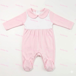 Tutina Premium in Cotone a Maniche Lunghe per Neonati con Colletto Peter Pan, Pagliaccetto Invernale per Bambine - Product Image 2