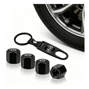 Bouchons de valve de pneu Kia, 4 pièces, avec porte-clés antivol pour roue - Product Image 1