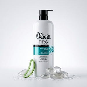 Pro Care Strength and Shine <b>Shampoo</b> with Herbal Extracts for Damaged Hair and Scalp Care 1200 ml Olivia - Product Image 1