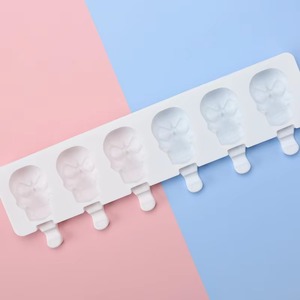 High Quality Skull Shape Food Grade Silicone Popsicle Mold, Home DIY Ice <b>Cream</b> Popsicle <b>Maker</b>, Easy Release & Reusable - Product Image 5