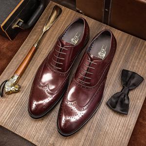High-End Custom-Made Fashionable Trend Formal Business Casual New Style Genuine Leather Men's <b>Shoes</b> - Product Image 1