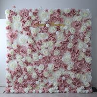 5D Kunstzijde Bloemenwand Stofrol Gordijn Roos Pioenroos Hortensia Bruiloft Feest Evenement Achtergrond Decoratie Accessoires