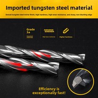 Grosir 3.175/4/6mm baja Tungsten CNC alat ukiran dua sisi Spiral Milling Cutter untuk akrilik pemotong kustom ODM/OEM