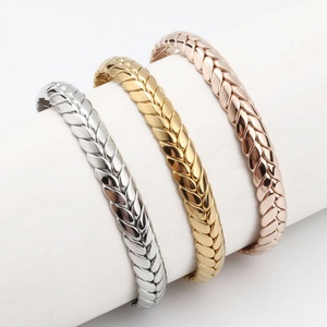 High Quality Wholesale Custom <b>Engraving</b> Logo Stainless Steel Fashion Bracelet <b>Bangle</b> - Product Image 1