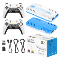 X10 PRO RETRO GAME STICK 2026 Nouvelle console de jeu TV 4K 3D avec 2 manettes de jeu sans fil 2.4G blanches