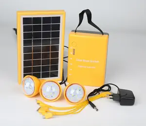 LED Mini Solar Power Lighting System with 3W 9V Panel Lighting Mobile Charging Solar Energy System