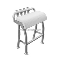 Siège de bateau Dolphin Centre Console T Top Pro Leaning Post avec coussin blanc et porte-cannes à pêche