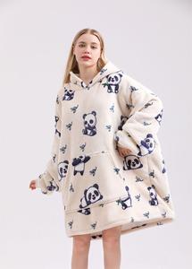 Comfortable Thickened <strong>Fleece</strong> <strong>Jacket</strong> Adult Style Therahoodie Blanket Pajama TV Blanket Hood Woven <strong>Bed</strong> Home Lazy Shirt Wearable - Product Image 6