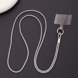 En gros, Cordon de téléphone de luxe en strass, Chaîne bandoulière scintillante effet diamant avec patch transparent anti-perte et sangle antichoc - Product Image 4