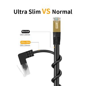 90 डिग्री के कोण बिल्ली 6 केबल सही कोण ईथरनेट केबल बिल्ली 6 स्लिम कोण Cat6 केबल - Product Image 2