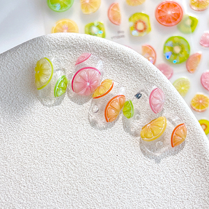 YITU formica diagramma doppio strato fetta di frutta adesivi per <span class=keywords><strong>Nail</strong></span> <span class=keywords><strong>Art</strong></span> estate dolce piccola frutta fresca decorazione adesivi YT5846 - Product Image 3