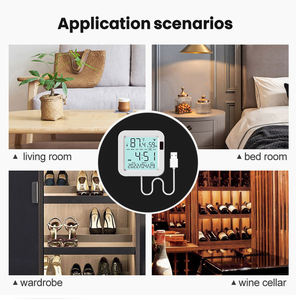 TY-TH16 pour Tuya, thermomètre d'ambiance WiFi avec écran LCD, thermomètre intelligent et hygromètre, capteur d'humidité, rechargeable par adaptateur USB - Product Image 4