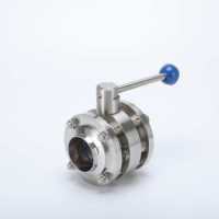 Válvula de Mariposa de Acero Inoxidable de Tres Piezas Wenzhou Electric 304/316L de Alta Temperatura para Aplicaciones Generales con Agua