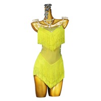 Costume de danse latine pour femmes, robe de danse latine pour filles, robe de danse latine professionnelle pour femmes avec strass et franges
