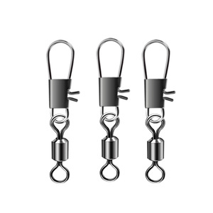 ตะขอเกี่ยวสายเบ็ดตกปลา Aohu แบบหมุนได้ ผลิตจากทองแดงผสม บรรจุภัณฑ์แบบแพ็คใหญ่ สำหรับอุปกรณ์ตกปลา - Product Image 1