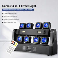 Lumière d'effet de scène 120W Dragonfly 8 bras RGBW, laser stroboscopique DMX512, lumière de fête disco pour club, bar, mariage, concert, KTV