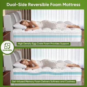 <span class=keywords><strong>Surmatelas</strong></span> en mousse à mémoire <span class=keywords><strong>de</strong></span> <span class=keywords><strong>forme</strong></span> extra épaisse 5 pouces, double couche avec <span class=keywords><strong>surmatelas</strong></span> en mousse gel 2,5 pouces et dessus <span class=keywords><strong>de</strong></span> matelas rafraîchissant en <span class=keywords><strong>bambou</strong></span> 2,5 pouces 1500 GSM - Product Image 5