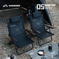 Chaise pliante d'extérieur portable, chaise inclinable de camping, réglable sur 6 positions, en alliage d'aluminium, extra large, mobilier d'extérieur