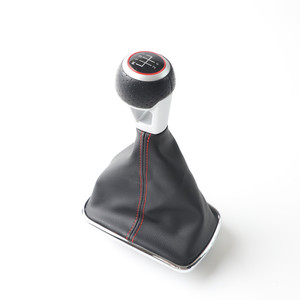 Pomo de Palanca de Cambios de Cuero para Auto, 5 y 6 Velocidades, Ergonómico, Compatible con Volkswagen Bora - Product Image 1