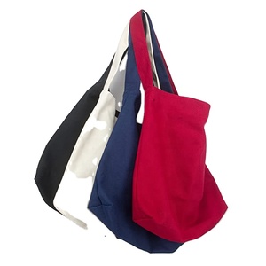 Custom logo Embroidery Reusable Cotton Shopping <b>Bag</b> Eco-friendy Washable Canvas <b>Tote</b> <b>Bag</b> With Long Handle for Girls - Product Image 4