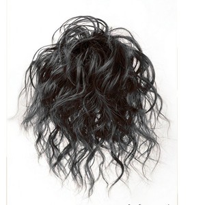 Wool Curls High Bun Wig Curly Perm Voluminous Ponytail For Women Manual Made High Temperature Wire Hair - Product Image 1