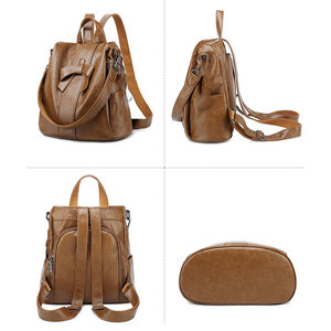 Fashion High Quality PU Leather <b>Lady</b> Anti Theft Shoulder Bags Waterproof Travel <b>Backpack</b> for Student RTS Bulk Mixed Order - Product Image 2