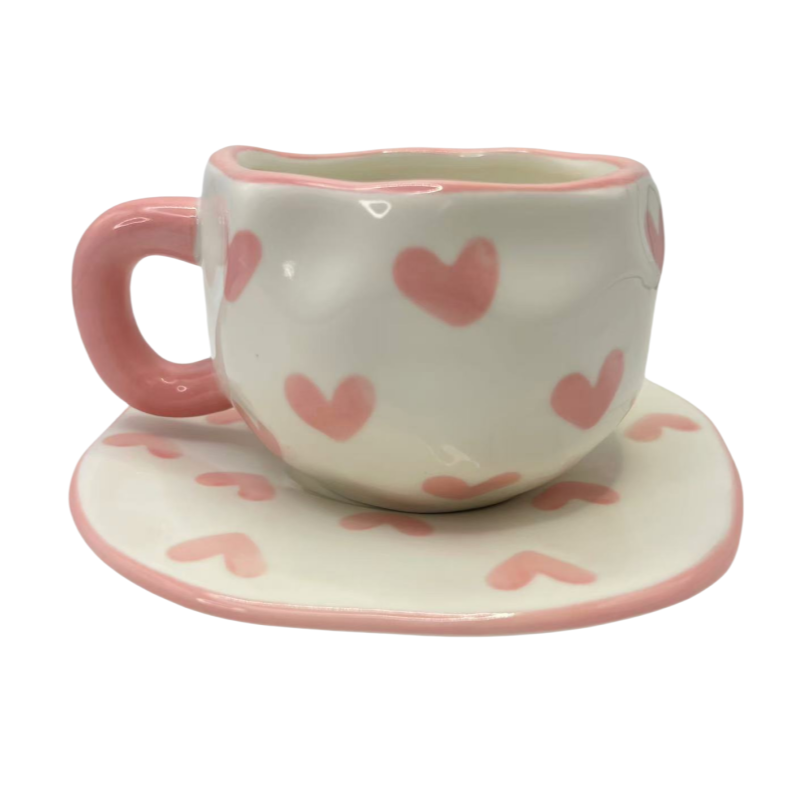 En forme de coeur rose 25