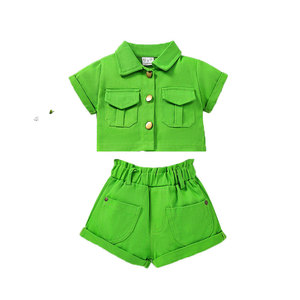 Offre Spéciale bébé vêtements deux pièces fille ensembles impression personnalisée tissu confortable grande taille vêtements pour enfants - Product Image 2