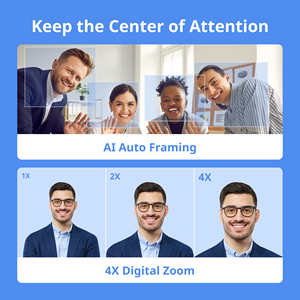 Haut-parleur multifonctionnel UHD 4K AI Auto Tracking <span class=keywords><strong>EPTZ</strong></span> tout-en-un Webcam de conférence audio et vidéo pour réunion/diffusion en continu - Product Image 4