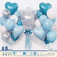Nouvel ensemble de ballons en aluminium à thème papillon et cœur, best-seller transfrontalier, pour fêtes d'anniversaire et décorations de mariage