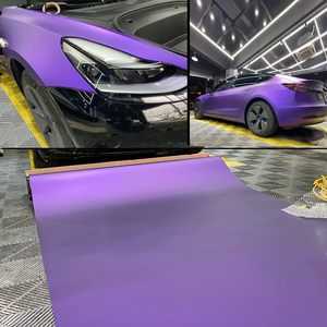 Film Vinyle Adhésif Mat PVC/PET Violet pour Recouvrement Automobile Peinture d'Origine, Sans Bulles, Décoration Intérieure et Extérieure, Pour Changement de Couleur de Voiture DIY - Product Image 6