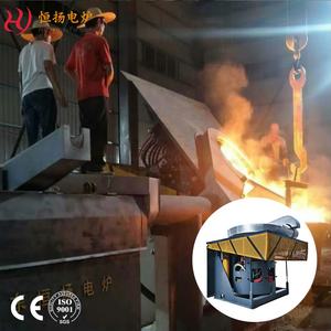 Four à <span class=keywords><strong>induction</strong></span> électrique à <span class=keywords><strong>coque</strong></span> en acier à basculement hydraulique 500 kg 3T 15T 30T pour la fusion de métaux, prix fabricant - Product Image 1